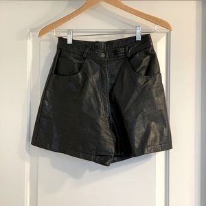 Women’s vintage high waist leather shorts size 8